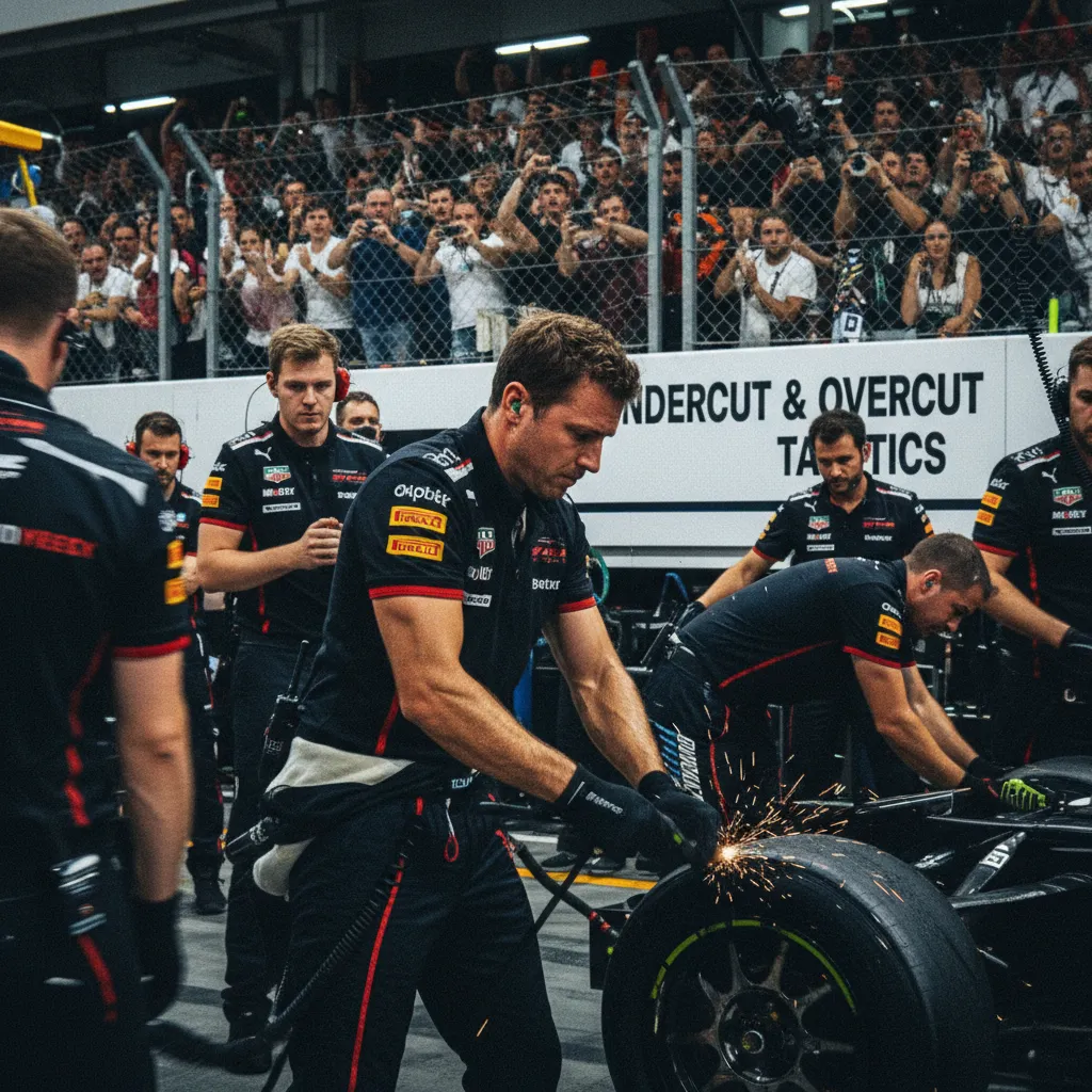 Đội ngũ pit crew F1 phối hợp nhịp nhàng như một cỗ máy.